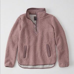 Abercrombie Sherpa half zip pullover.